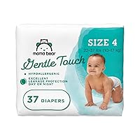 Amazon Brand - Mama Bear Gentle Touch Diapers, Hypoallergenic, Size 4, White, 37 Count