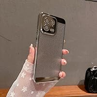 Breathable Mesh Phone Case for Xiaomi Mi 13 12S 12 12X 11 Lite with Lens Protection Plating Plastic Cover,Silver,for Xiaomi 11