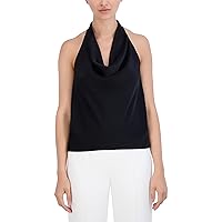 Women's Sleeveless Cowl Neck Halter Top