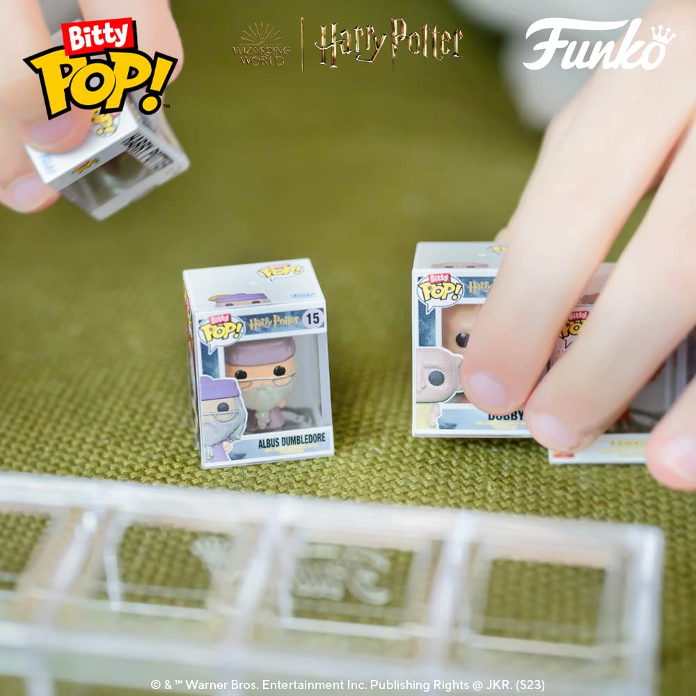Funko Bitty Pop! Harry Potter Mini Collectible Toys - Albus Dumbledore, Nearly Headless Nick, Minerva McGonagall & Mystery Chase Figure (Styles May Vary) 4-Pack