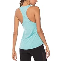 Women's Running Tank Tops Gym Athletic Sports Vest Quick-Drying Racerback Sleeveless Shirts for Jogging Fitness Workout