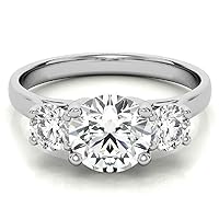 3 TCW Round Infinity Accent Engagement Ring Wedding Eternity Band Solitaire Silve Jewelry Setting Anniversar WomenRing Gift