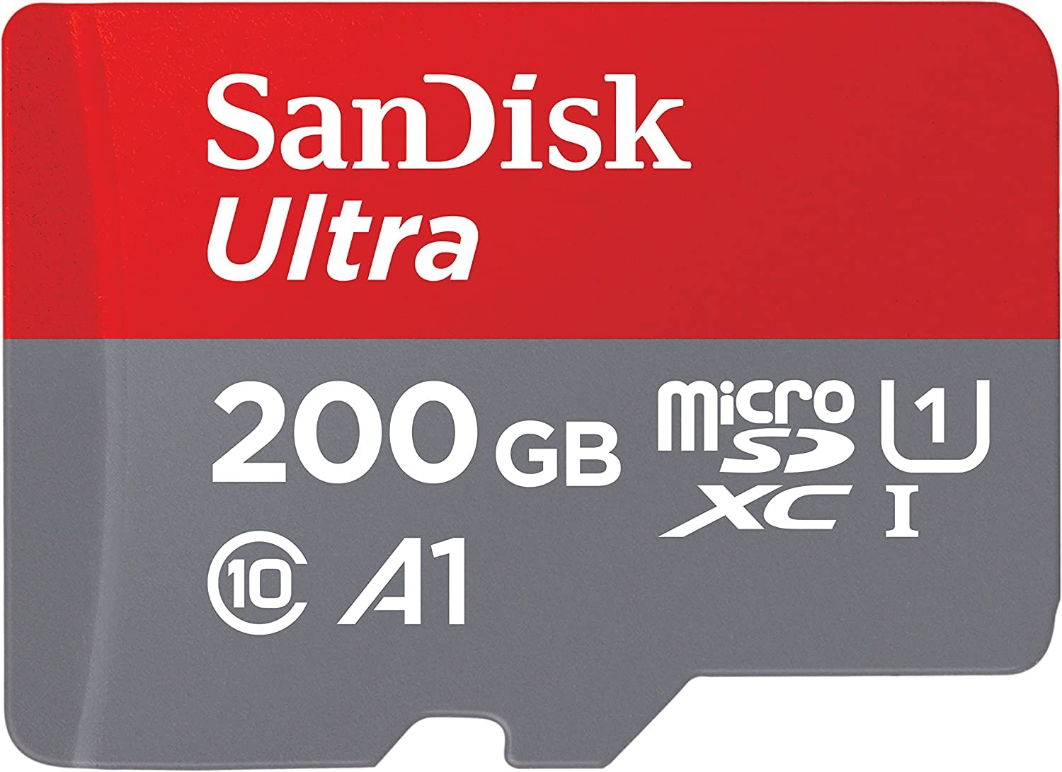 SanDisk 200GB Ultra microSDXC UHS-I Memory Card with Adapter - 120MB/s, C10, U1, Full HD, A1, Micro SD Card - SDSQUA4-200G-GN6MA, Black