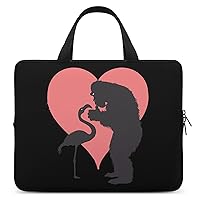 Bigfoot And Flamingo Friendship Travel Laptop Bag Sleeve Case With Handle Shockproof Notebook Briefcase Protective Cover