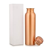 Copper Water Bottle - 34 Oz Extra Large - A Handcrafted Ayurvedic Pure Copper Vessel For Drinking, Drink More Water Bottle – MS-645132 Copper Bottle
