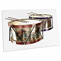 3dRose Boehm Graphics Toy - A Pair of Christmas Toy Drums - Desk Pad Place Mats (dpd-181681-1)