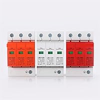 1Pcs SPD 3P Surge Protector Low Voltage AC Distribution Household Lightning Device Arrester Power Switch Module LBO (Size : 3P 275V AC, Color : 30-60KA(Red))