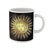 Coffee Mug Antique Sun Face of the Greek and Roman God 11 Oz Ceramic Tea Cup Mugs Best Gift Or Souvenir For Family Friends Coworkers
