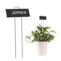 30pcs Plant Labels for Outdoor Garden Waterproof Plant Markers for Outdoor Plants, 11inch Metal Plant Tags and Labels Garden Markers for Seedlings Herbs Vegetable Greenhouse Gifts (Black)