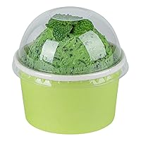 Restaurantware LIDS ONLY: Dome-Shaped Lids 50 Transparent Plastic Lids For 5 Ounce Coppetta To Go Cups - Cups Sold Separately Disposable Clear Plastic Dessert Cups Lids For Dessert Takeaways