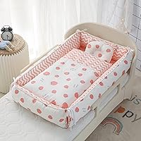 Luddy Bed-in-Bed, Baby Nest, Crib, Newborn, Co-lying Light, Comfortable Material, Portable, Easy Removal, Washable, Baby Shower, 0-24 Months