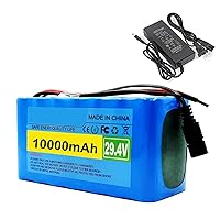 E-Bike Lithium Battery Pack 24V (29.4v) 10Ah 7S2P 18650 Li-ion Rechargeable Battery Pack, 29.4v 10000mAh Electric Bicycle Moped Balancing Scooter+ 29.4V 2A Charger