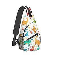 Funny Sling Bag For Women Men,Adjustable Crossbody Shoulder Bags Casual Backpack Chest Bag Outdoor Hiking Daypack