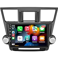 Car Radio Stereo for Toyota Highlander 2008-2013 with Apple Carplay Android Auto 10 Inch Head Unit 2G RAM 32GROM with WiFi GPS Bluetooth Backup Camera