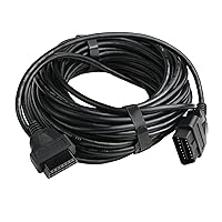 iKKEGOL 50 Feet / 15 Meter OBD2 OBDII Full 16 Pin Car Male to Female Extension Cable Diagnostic Extender Low Profile OBD Cord Adapter for OBD Scan Tool Compatible for All OBD2 Vehicles