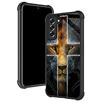 TnXee Case Compatible with Samsung Galaxy S22+,Cross Lion Galaxy S22+ Cases for Boys,Reinforce Four Corners Shockproof Non-Slip Soft TPU Case Compatible with Samsung Galaxy S22+ 6.6-inch