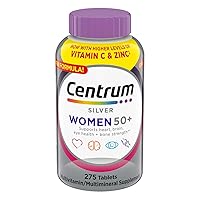 Centrum Silver Women 50+ Multivitamin 275 Tablets + Exclusive Sticker, Higher Level of Vitamin C & Zinc