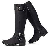 Women's Knee High Boots - Stylish and Comfortable Round Toe Riding Boots with Side Zipper Closure for Fall and Winter Wear For Women
