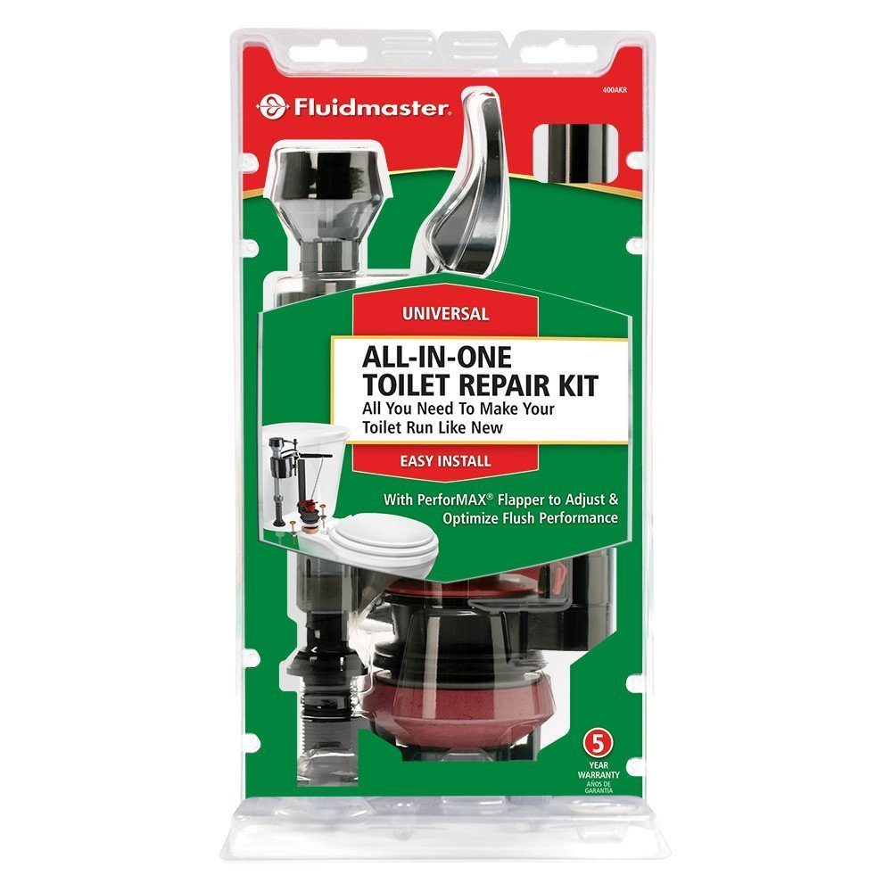 Fluidmaster 400AKR Universal All in One Toilet Repair Kit for 2-Inch Flush Valves, Easy Install