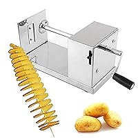 TECHTONGDA Manual Stainless Steel Potato Chips Slicer Spiral Twister Vegetable Cutter Tornado Potato Slicer French Fry