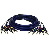 PYLE-PRO PPSN814 - 10 Ft. 8 Channel Unbalanced 1/4'' Male to 1/4'' Male Snake Cable