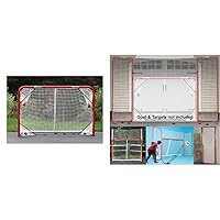 67109 Monster Steel Tube Heavy-Duty Official Regulation Folding Metal Hockey Goal Net, 6 x 4 - Feet, Red