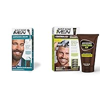 Just For Men Mustache & Beard Medium-Dark Brown M-40 Hair Color + Control GX Grey Reducing Shampoo