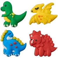 Royal Icing Cupcake Cake Topper Decorations - 12 pc (Dinosaur)