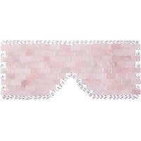 [glowiest] Rose Quartz Eye Mask: 100% Real Stone Eye Mask to improve Fine Lines, Puffiness and Irritation | For Hot & Cold Anti-Aging Therapy