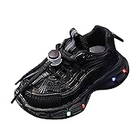 Kids Shoes Boys Boys Girls Toddler Running Shoes Kids Light Up Lightweight Breathable Tennis Athletic Running Shoes（a4-Black,10
