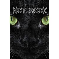 Black mystical cat notbook