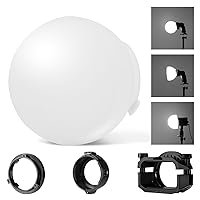 NEEWER CRS6 Softbox Diffusion Dome with 3 Adapter Rings, Compatible with Godox V1 NEEWER Z1 Z2 Round Head Flash and Square Speedlite Z760 and More, NEEWER Mount for Video Light MS60B MS60C MS150B