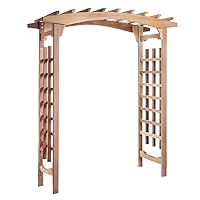 PA96 Garden Arbor | 6-Ft Handcrafted Wooden Trellis for Climbing Plants Outdoor | Cedar Wedding Arches for Ceremony | Easy Assembly, Weather Resistant (71x35x87)