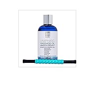 Arnica Coconut Lymphatic Drainage Massage Oil & Post Liposuction Massage Roller Stick Bundle, for Fibrosis Treatment, Manual Lymph Drainage & Post Surgery Recovery