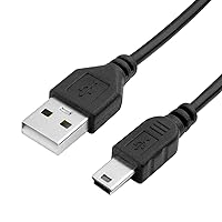 Charger Cord Replacement for Sansa Clip Plus, GPS Garmin Nuvi 265WT/265T/260W, PS3 Slim Controller, Canon PowerShot S-Series - Mini-USB Power Cable