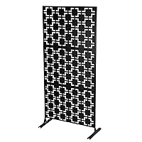 Outdoor Metal Privacy Screen with Stand, 35.4
