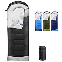 Rantizon Sleeping Bags for Adults Backpacking Lightweight Waterproof- Cold/Warm Weather Sleeping Bag for Mens Kids Boys Girls Camping Essentials Hiking Outdoor Travel Hunting with Compression Bags