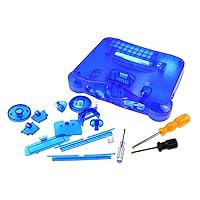 Translucent Blue Retro N64 Game Console Case - Protective Storage Shell for N64 Video Game Console, Ideal for Safe Carrying and Enhanced Aesthetics