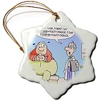 3dRose Food in Mouth Disease for Dieters - Ornaments (orn-2503-1)