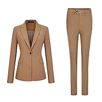 Spring Formal Ladies Blazer Business Suit Workwear Office Uniform Pants Jacket Set of 2
