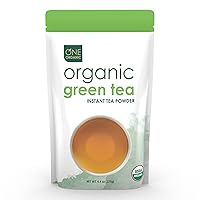 ONE ORGANIC Instant Tea Powder (Green) – 4.4 oz. – 125 Servings – USDA Certified Organic – 100% Pure Tea - Instant Hot or Iced Tea – Unsweetened