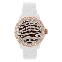 Women's TZ52148-WHRG Zebra Diamond Collection Watch