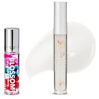Blossom Scented Roll on Lip Gloss in Island Fruit and Well Blended Moisturizing Lip Care Fruit Smoothie Inspired LIp Gloss in Fruit Fusion, 2 Pack Bundle