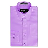 Boys Long Sleeve Solid Color Dress Shirts