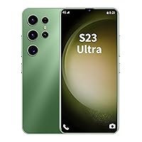 Unlocked Android Phone S23 Ultra Cellphone Android 13 Smart Mobile Phone 8-core 8GB+256GB Cell Phone 6.8-inch HD Screen Mobile Phone 50MP+24MP Camera 6500 mAh Extra Large Battery Dual SIM (Green)