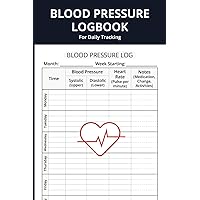Blood Pressure Log Book for Daily Tracking: Record and Monitor Daily Blood Pressure Readings at Home, Simple Heart Health Tracker