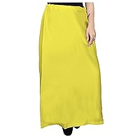 CLothing Women's Satin Petticoat Solid Saree Satin Underskirt Sari(Saree) Satin Silk Petticoat For Women (Black)
