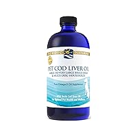 Nordic Naturals Pet Cod Liver Oil, Unflavored - 16 oz - 1104 mg Omega-3 Per Teaspoon - Fish Oil for Dogs with EPA & DHA - Promotes Skin, Coat, Joint, & Immune Health