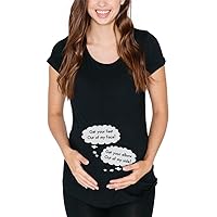 Old Glory Speech Bubble Arguing Twins Black Maternity Soft T-Shirt - Large