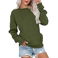 Cute Hoodies, Women's Loose Fit Graphic Crew Neck Sweatshirt Pullover Hoodies
